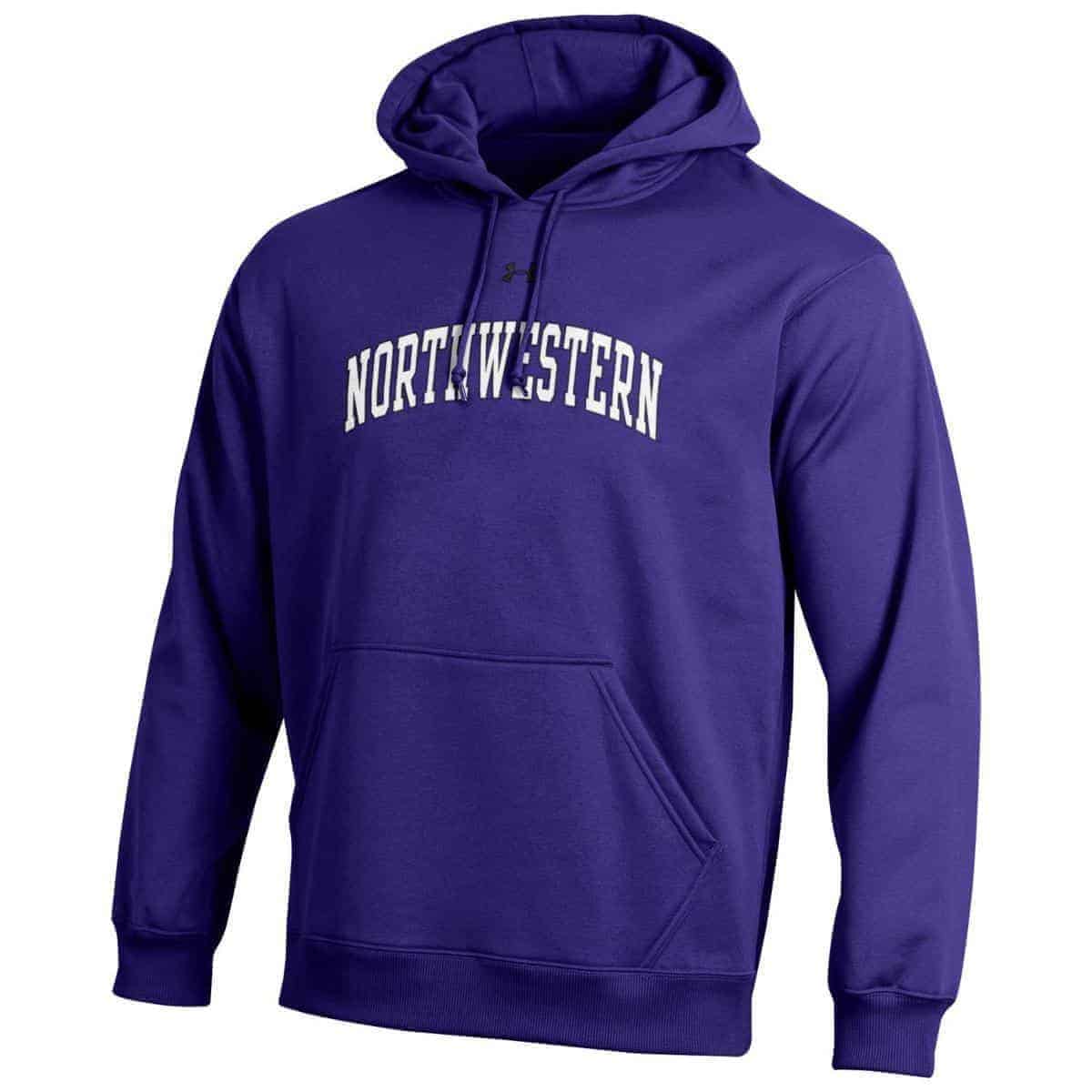 Northwestern Wildcats Under Armour Purple Fleece Hood with Printed ...