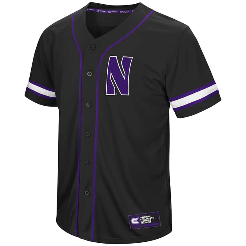 Haarvaten nauwelijks James Dyson Northwestern University Wildcats Colosseum Men's Black Playball Baseball  Jersey with Stylized N Design