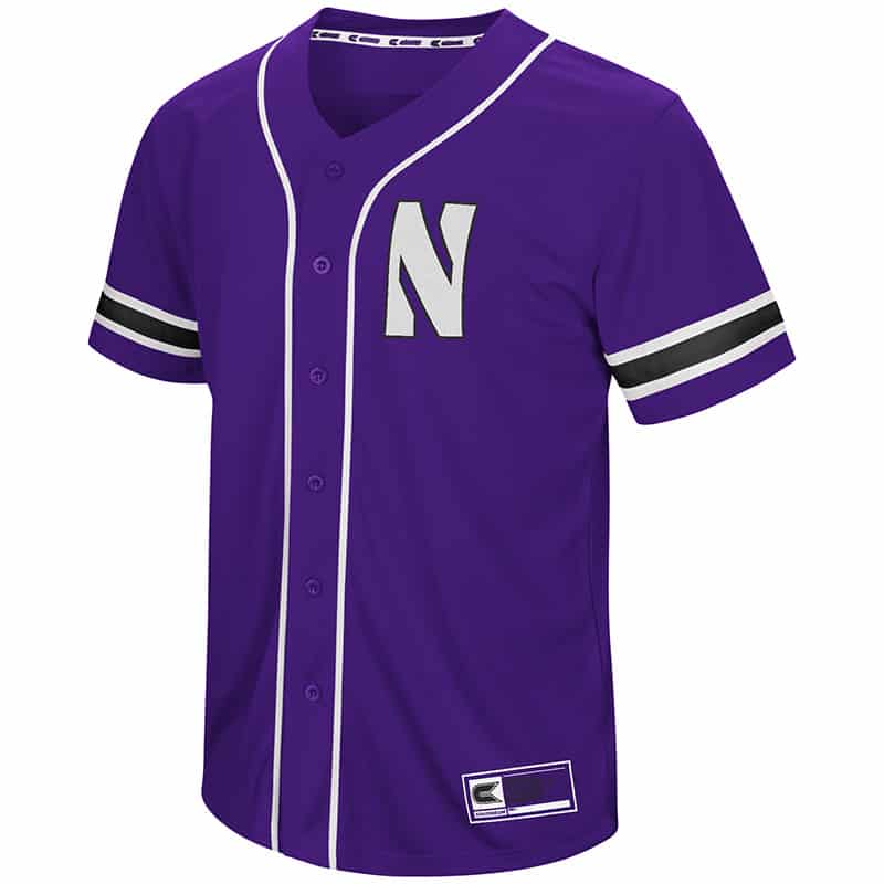 U World Men's Basic Cotton Baseball Varsity Jacket Purple (S) at