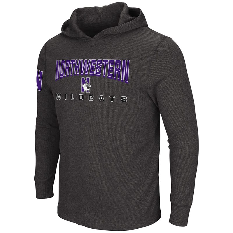 Northwestern University Wildcats Colosseum Men's Charcoal/Purple Hkie’S ...