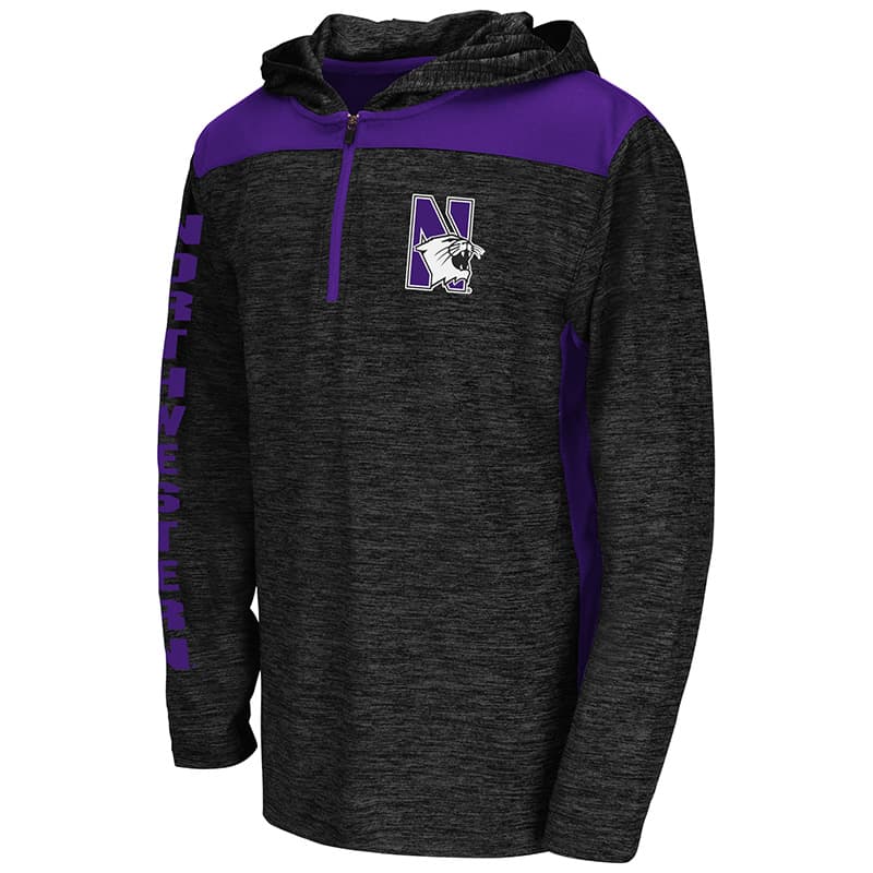 Northwestern University Wildcats Colosseum Youth Heather Charcoal ...