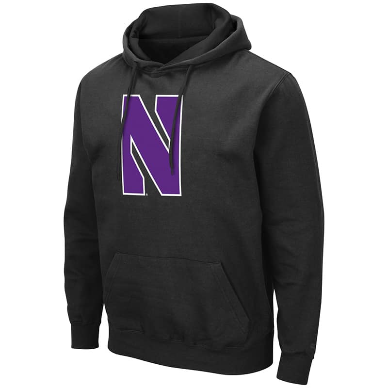 Northwestern University Wildcats Colosseum Men's Black Hooded ...