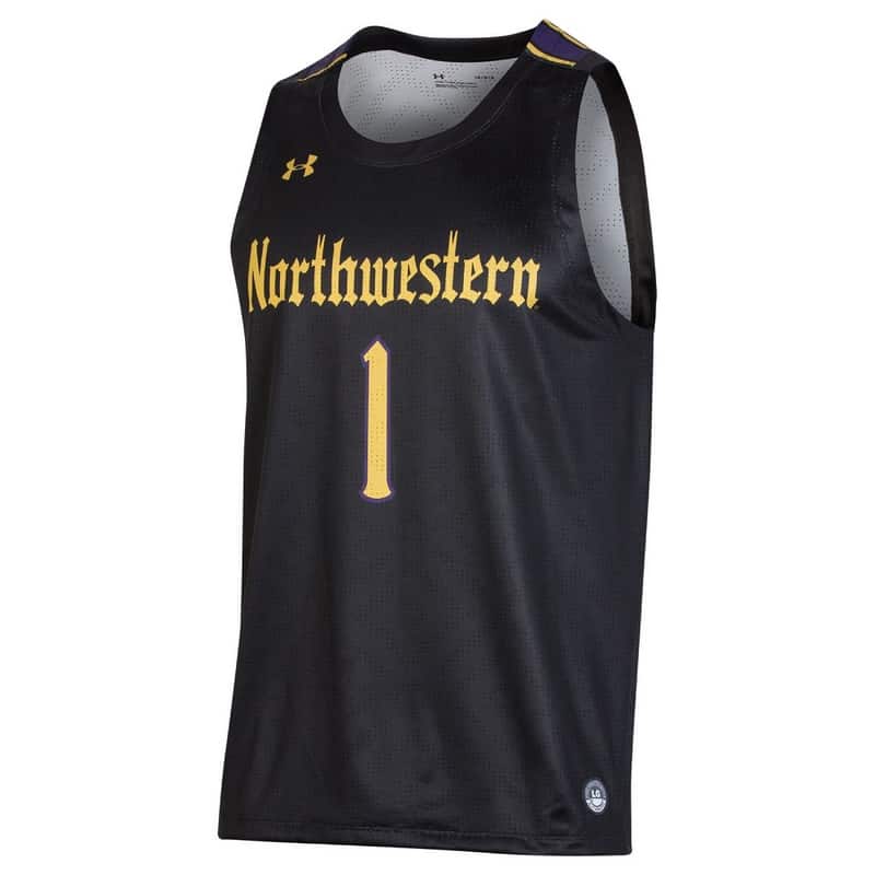 New Under Armour Men's L Northwestern Wildcats Basketball Game Jersey Purple 