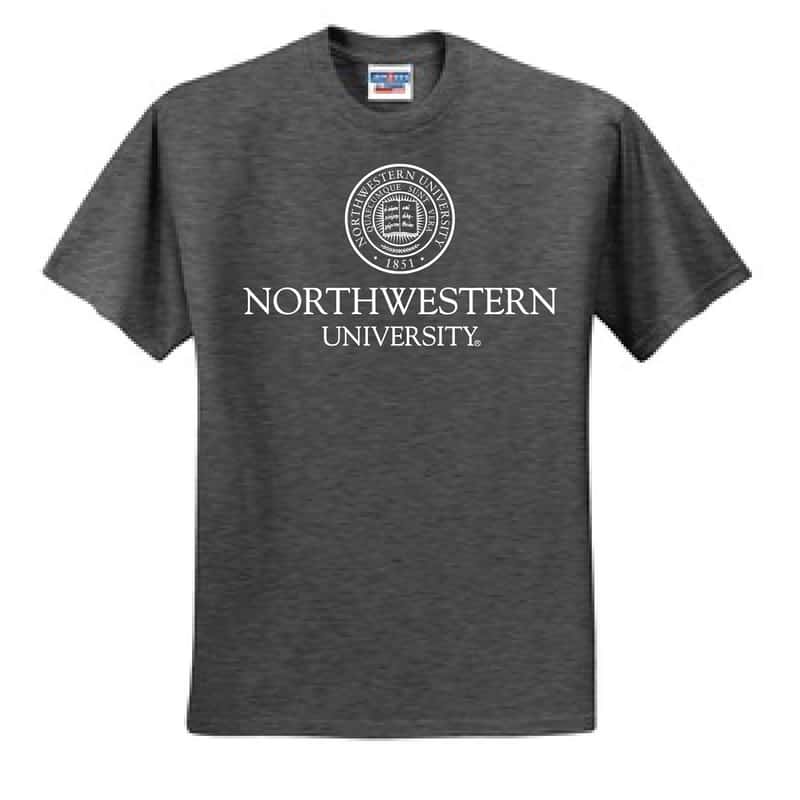 Northwestern Wildcats Men's Black Short Sleeve Tee Shirt with ...
