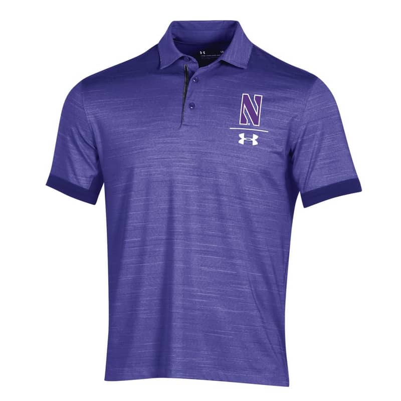 Northwestern University Wildcats Men's Under Armour Purple Short Sleeve tee  with Ireland Design