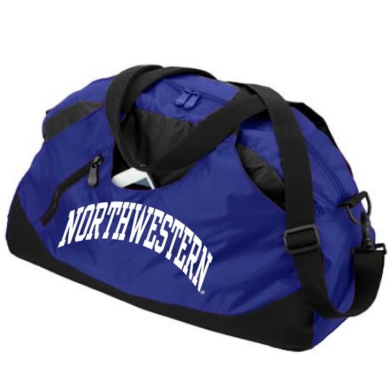 Northwestern University Wildcats Under Armour Purple Hustle 5.0 Backpack  with Stylized N in White with Black Outline