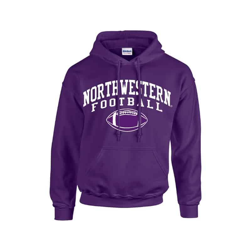 Northwestern University Wildcats Purple Hooded Sweatshirt with ...