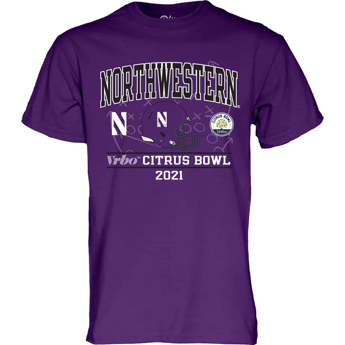 Northwestern University Wildcats Citrus Bowl 2021 Short Sleeve Tee Shirt