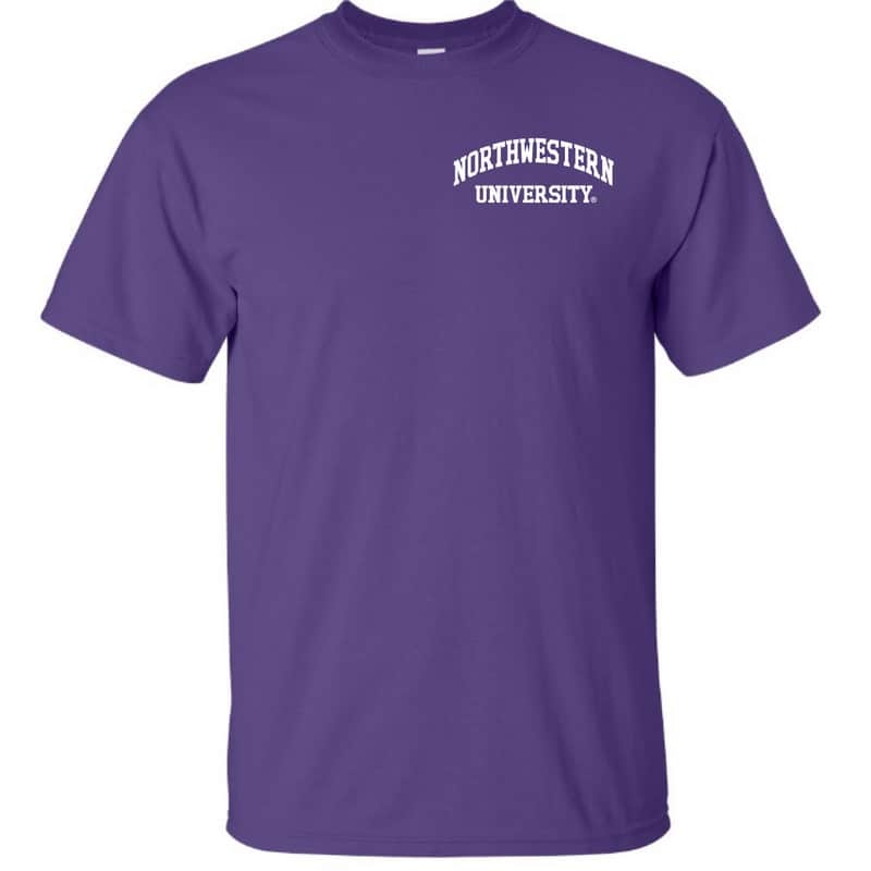 Northwestern University Wildcats Men's Purple Short Sleeve Tee Shirt ...